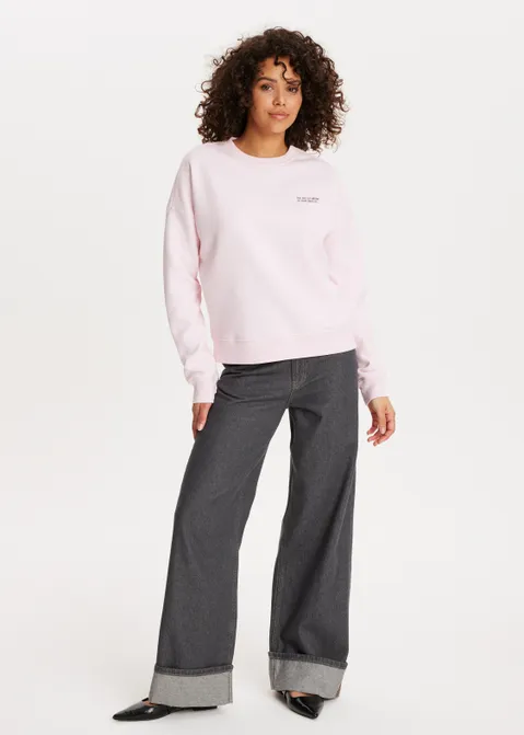 Sweater met print art roze (ROS.L)