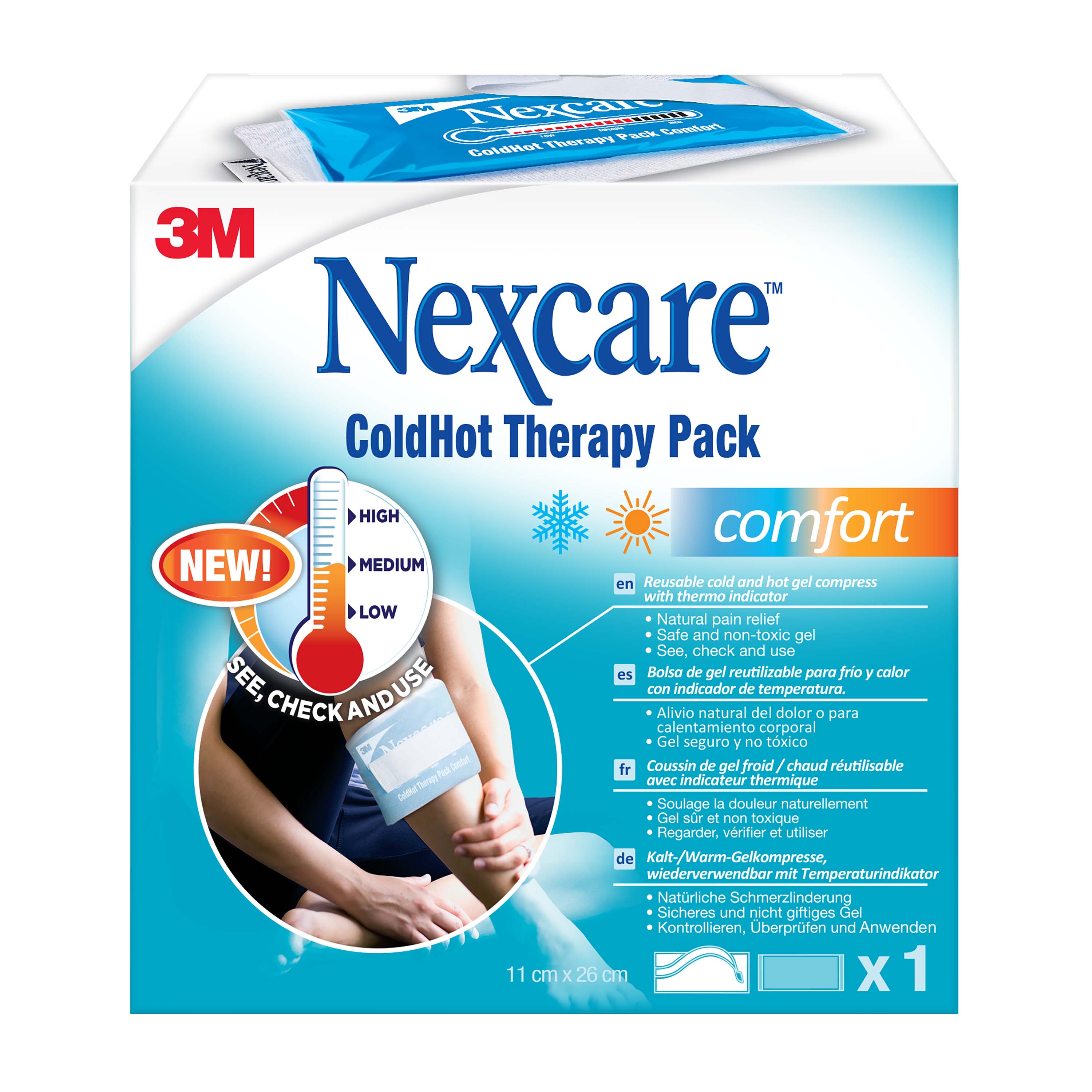 NEXCARE ColdHot Therapy Pack Comfort Thermoindicator 26x11cm 1 Stk