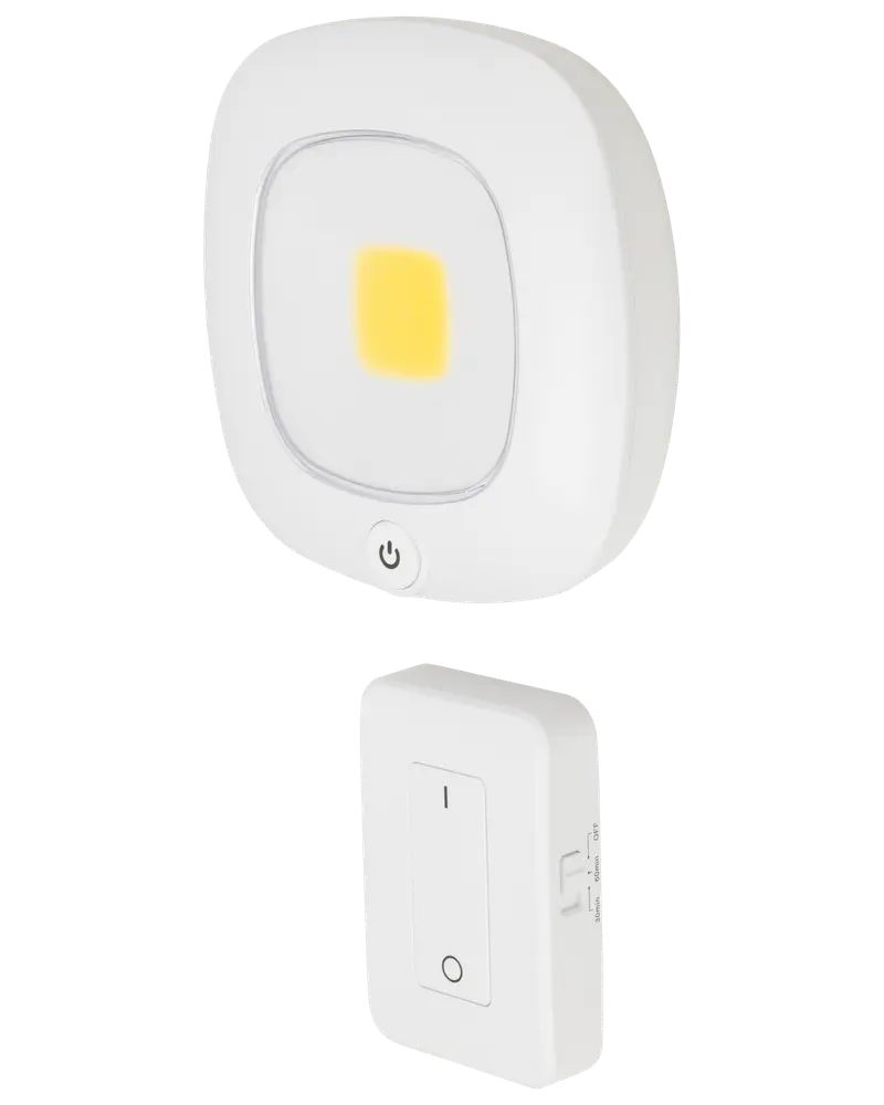 BRIGHT DESIGN COB LED-lampe med fjernbetjening - hvid