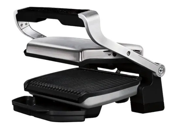 Tefal OptiGrill  GC706D34 - Grill - elektrisk - 600 cm2 - rustfrit stål/sort