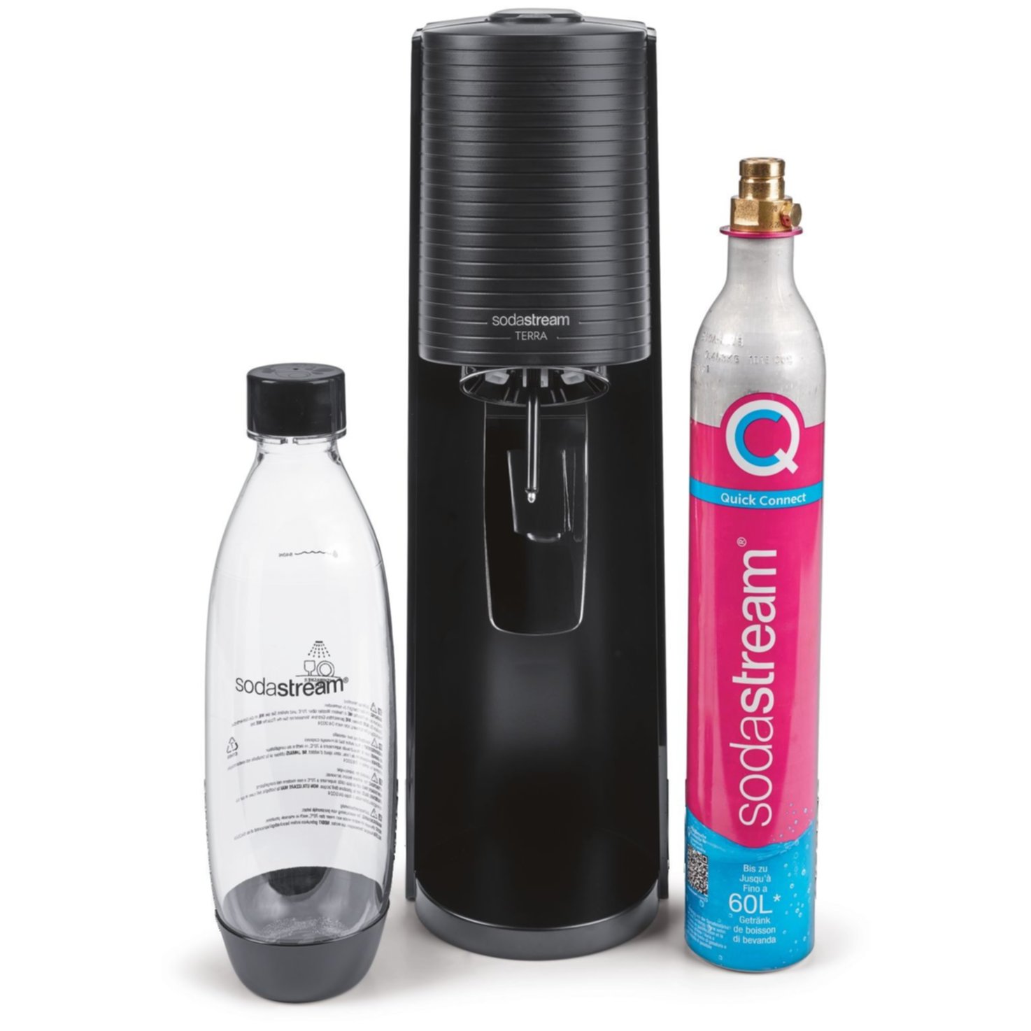 SodaStream Terra CQC schwarz 60l & Flasche