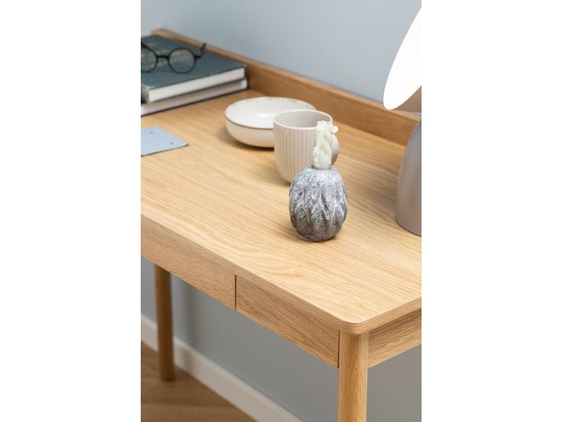AC Design Tisch Paul, Eiche Schreibtisch mit Stauraum im skandinavischen Stil
