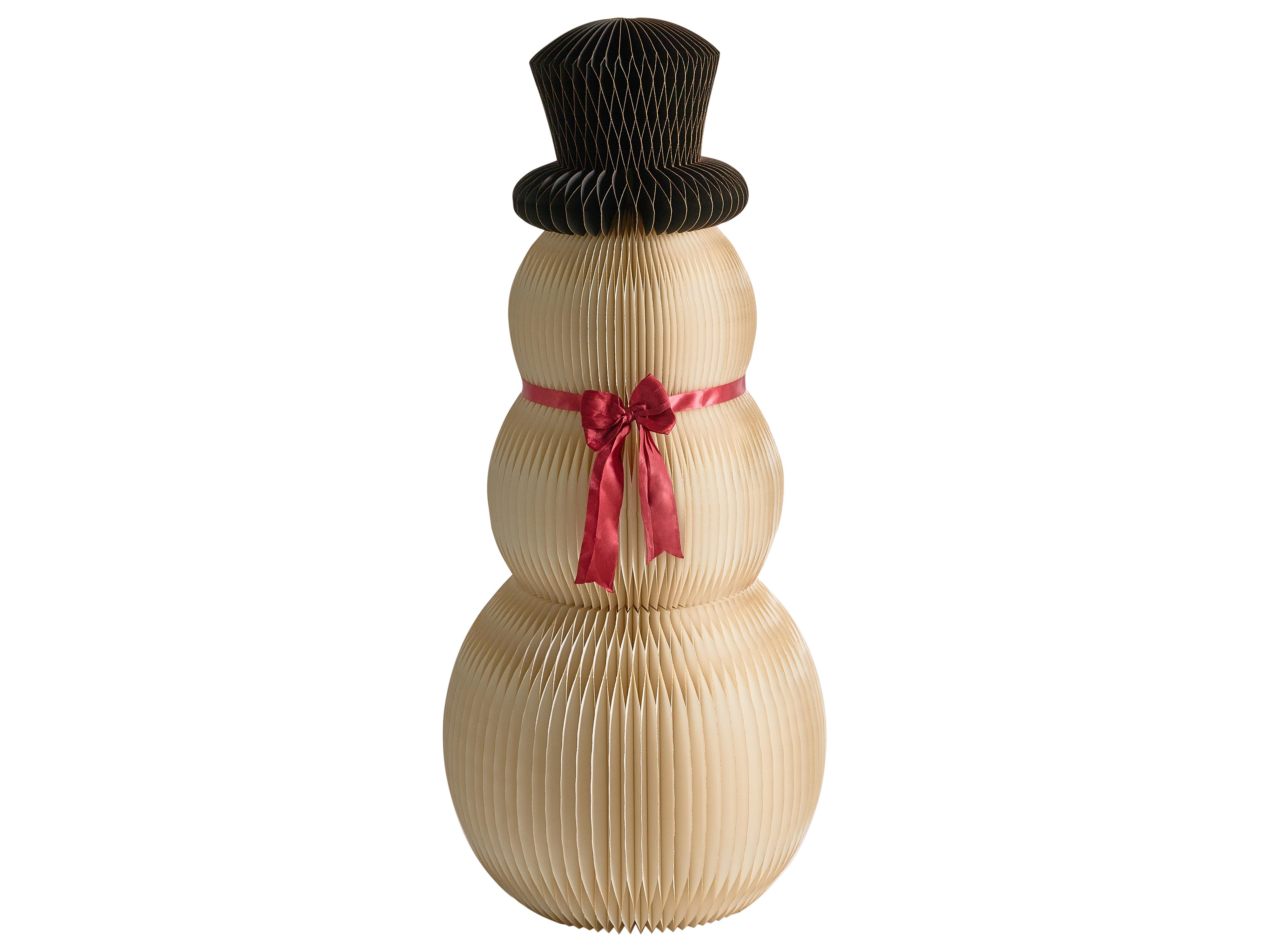 Set van 2 kerstdecoraties KLARALVEN Sneeuwpop 90/124 cm Beige