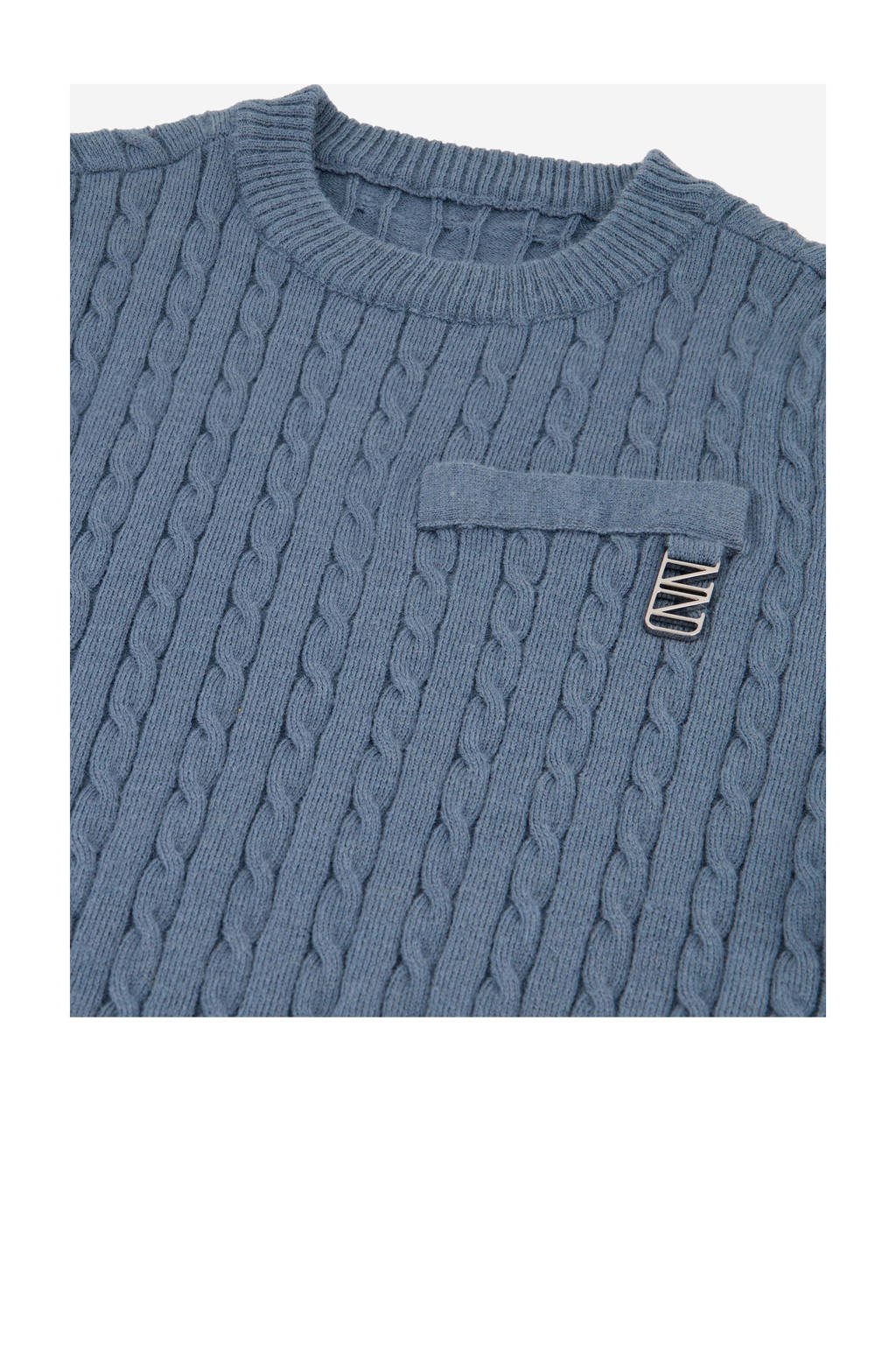 NIK&NIK A-lijn jurk grof gebreid blauw
