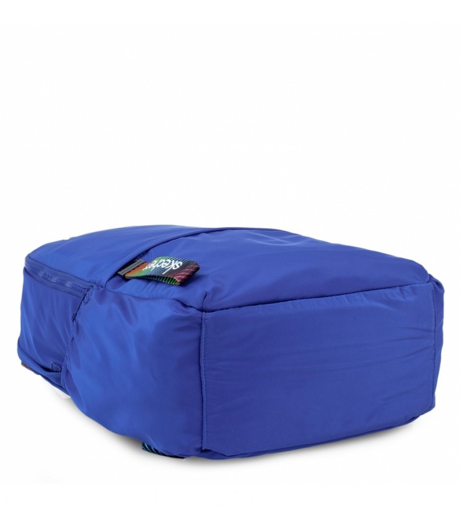 Mochila Skechers com bolso interno para tablet iPad S894 Azul - 30x46x15cm -