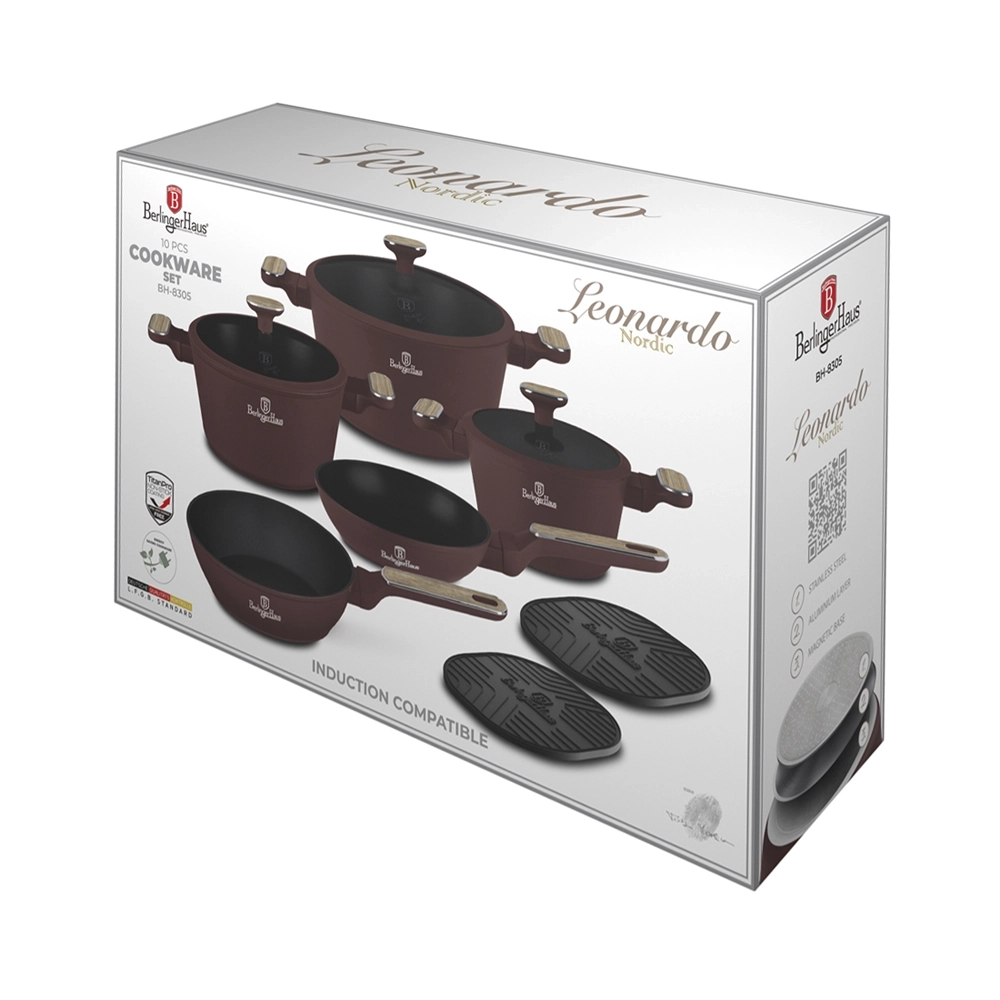 Berlinger Haus 10-teiliges Kochgeschirr-Set Leonardo Nordic Collection