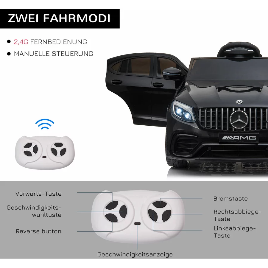 HOMCOM Kinder Elektroauto schwarz