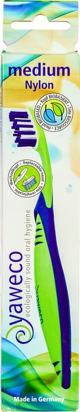 Yaweco Tandenborstel Nylon, Met Vervangende Kop, Medium (1 stuks)