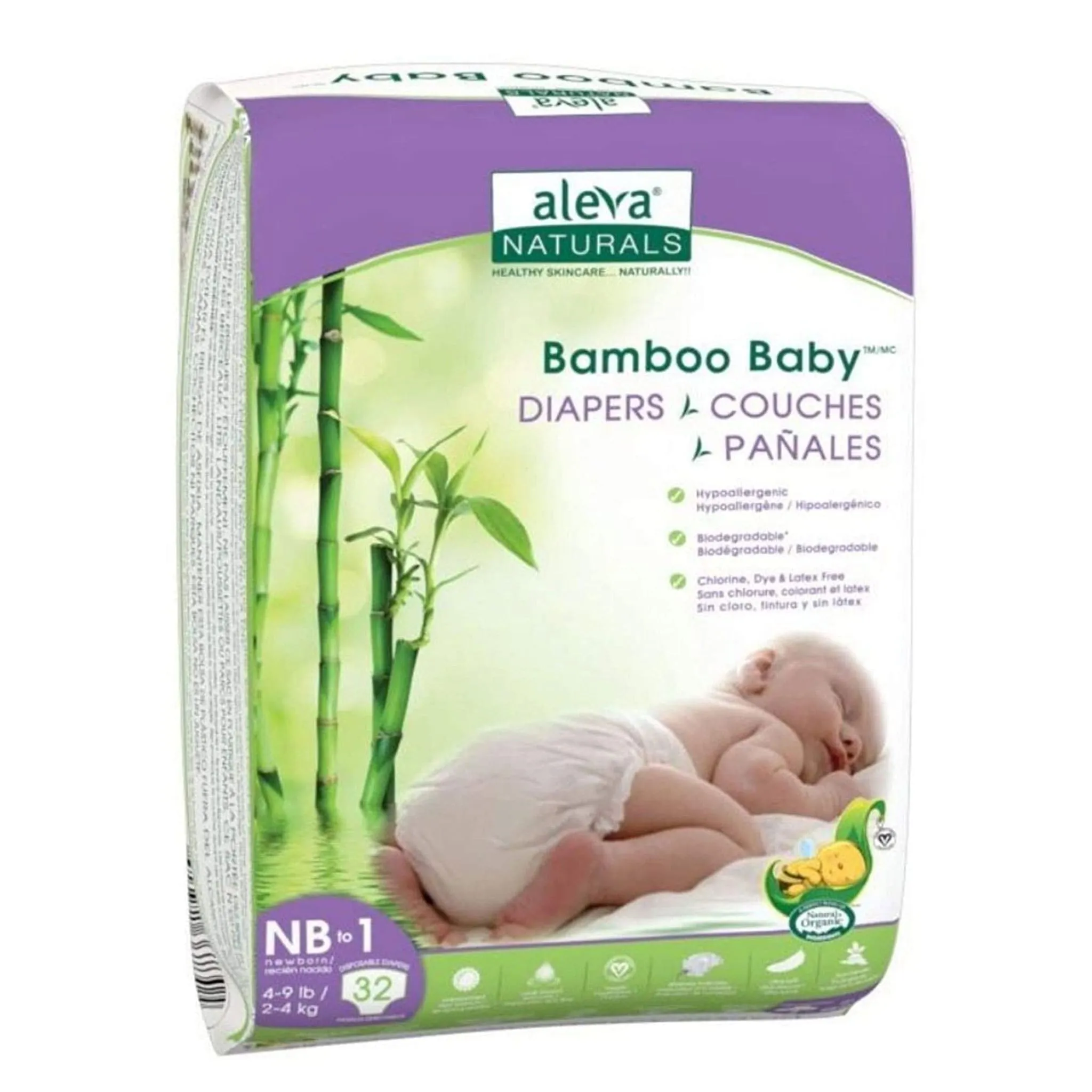 Aleva Naturals Couches Jetables Biodégradables en Bambou