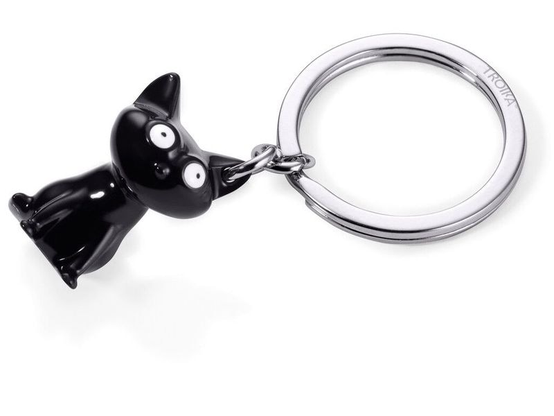 Troika Schlüsselanhänger Felix Schwarz Schlüsselanhänger mit Splitring