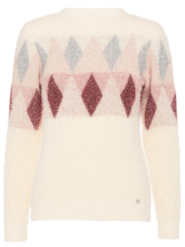 Pullover in Flausch-Lurexgarn