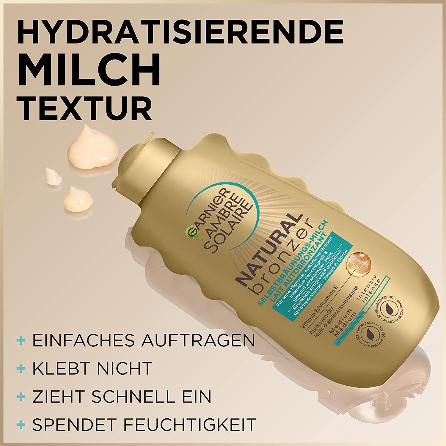 Ambre Solaire Natural Bronzer Selbstbräunungs Milch mit Aprikosen-Öl