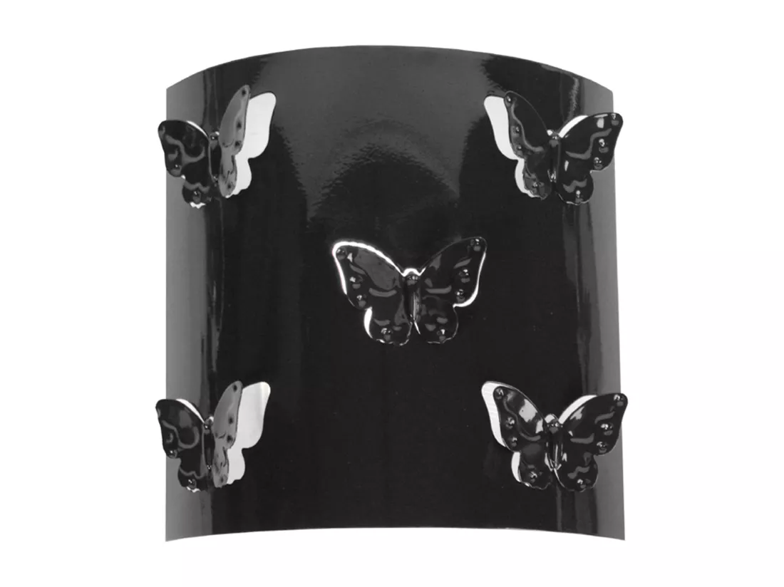 Applique enfant métal, noir 8 cm.