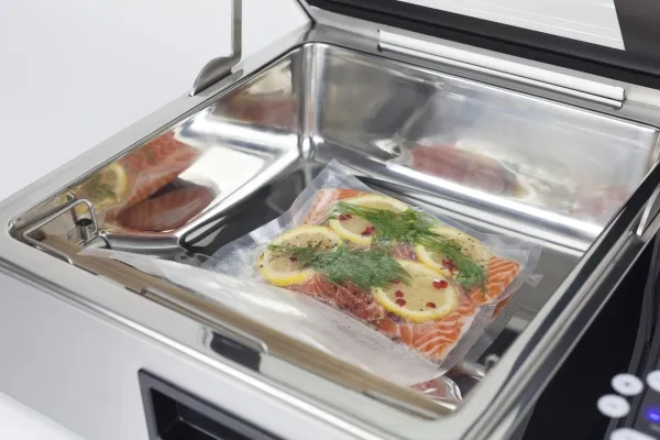 Caso VacuChef SlimLine, Sort, Rustfrit stål, Marinere, Glas, Rustfrit stål, Berøring, 30 cm, GS, CE