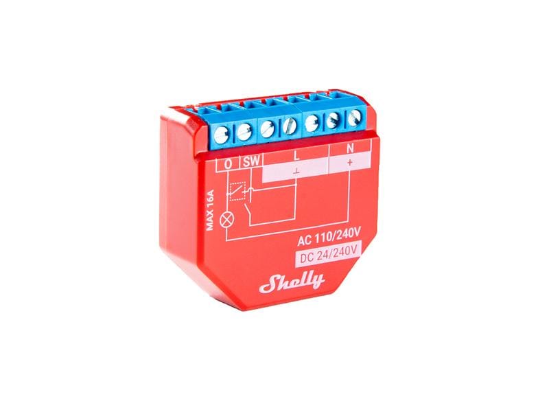 Shelly WLAN-Schaltaktor Shelly Plus 1PM WiFi-Switch, Vierer WLAN Schaltaktor 16 A Bluetooth mit Leistungsmessung