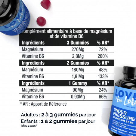 Love and be Loved Gummies Magnésium + Vitamine B6 9 semaines