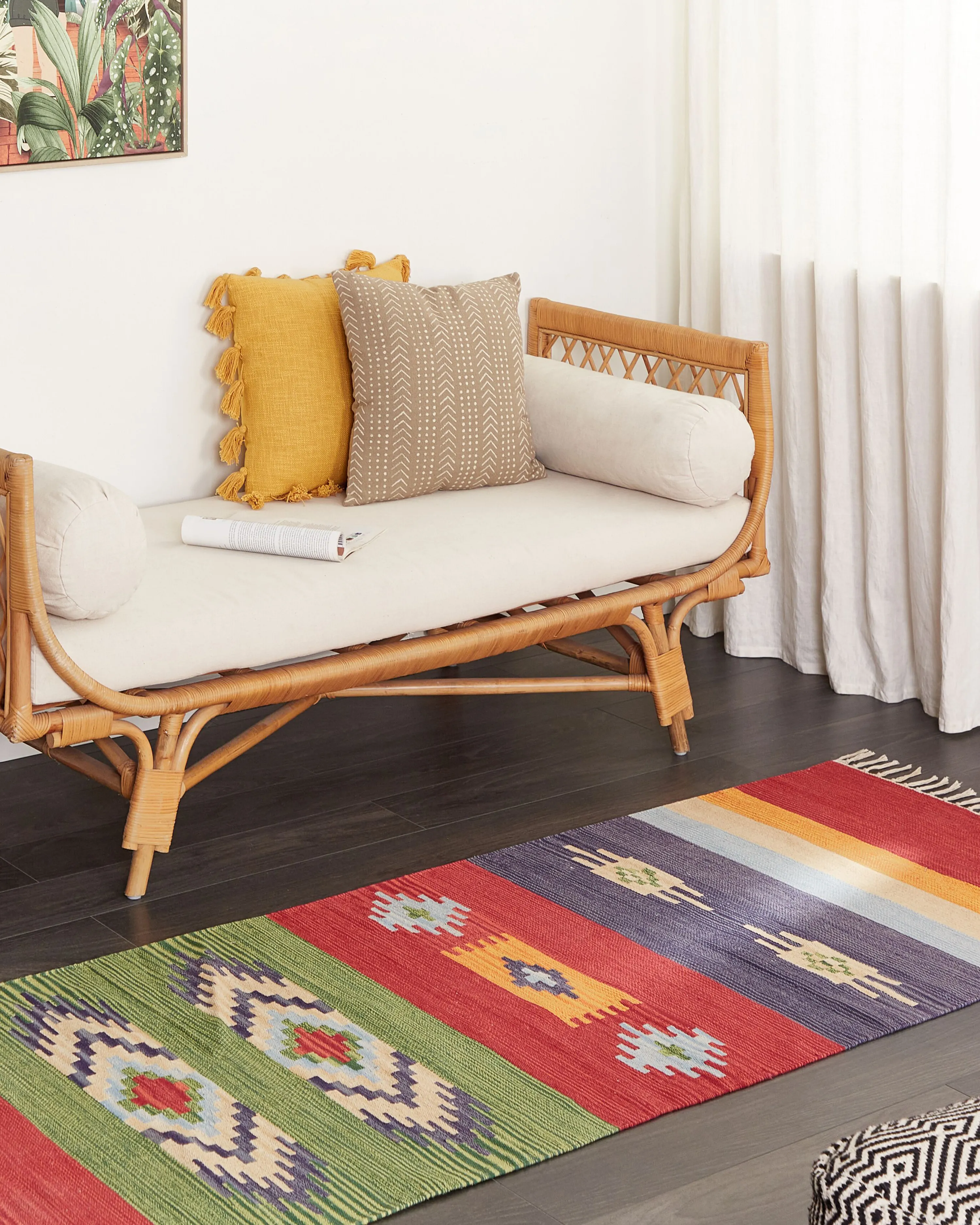 Vloerkleed KAMARIS Meerkleurig 80 x 300 cm Katoen Kelim