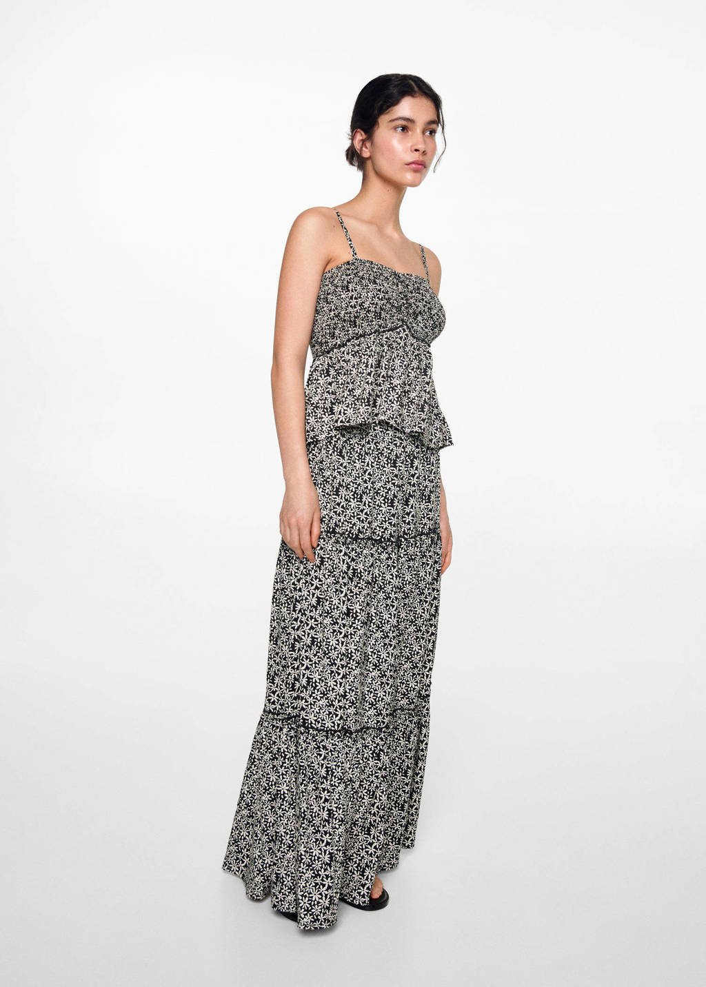 MANGO TEEN maxi rok zwart