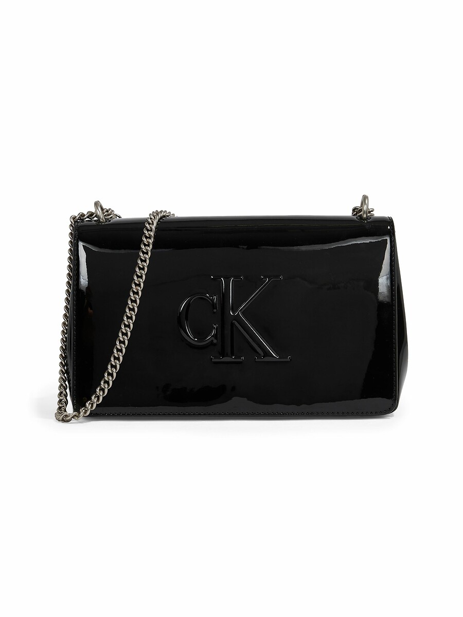 CALVIN KLEIN<br>Bolsa de mão com aba e alça de ombro