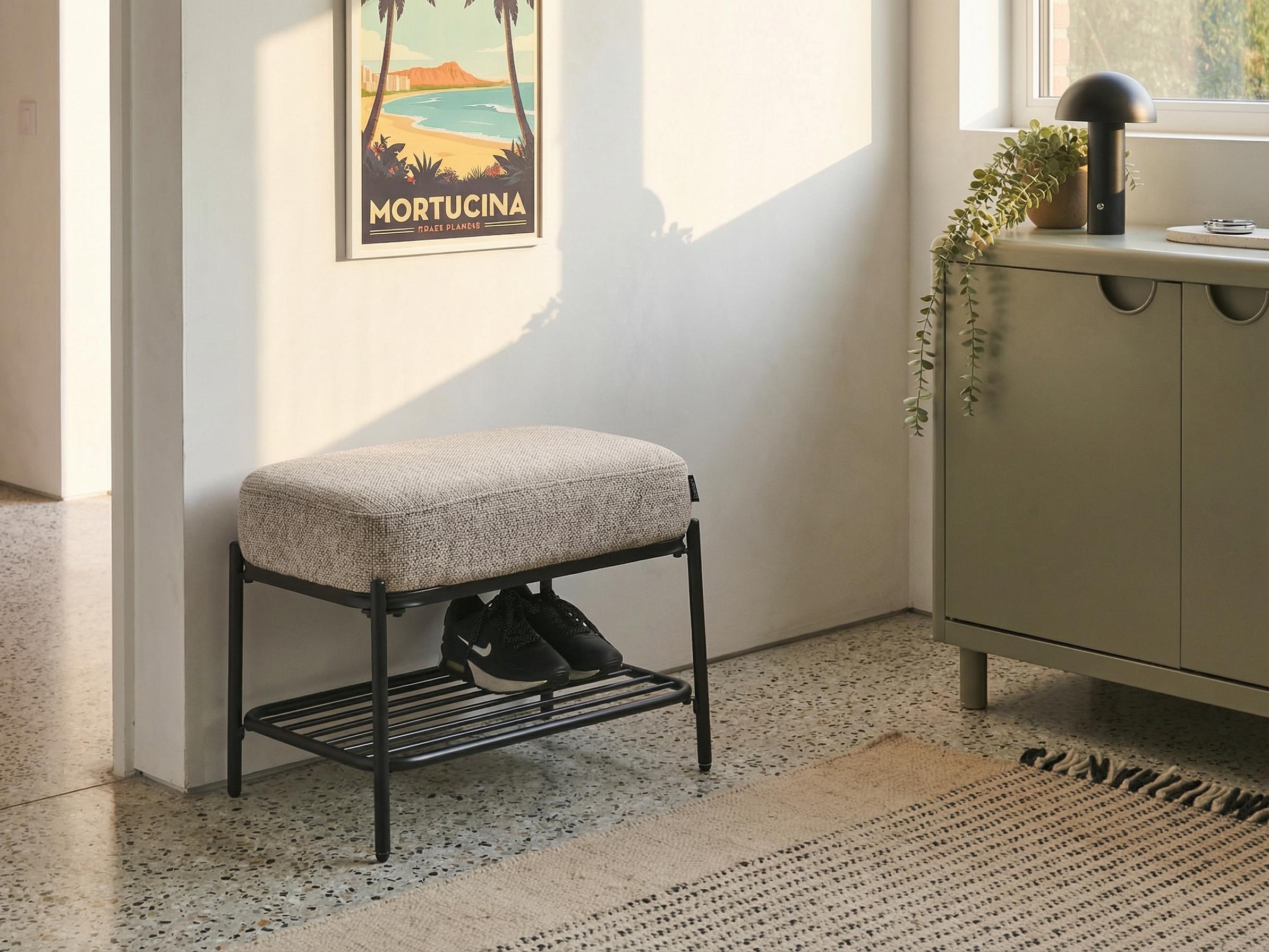 Schoenenbankje TRUCKEE Stof Beige