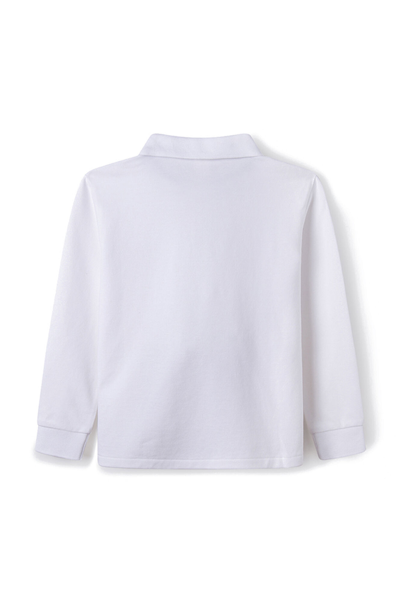 Camisa polo básica de manga comprida para meninos
