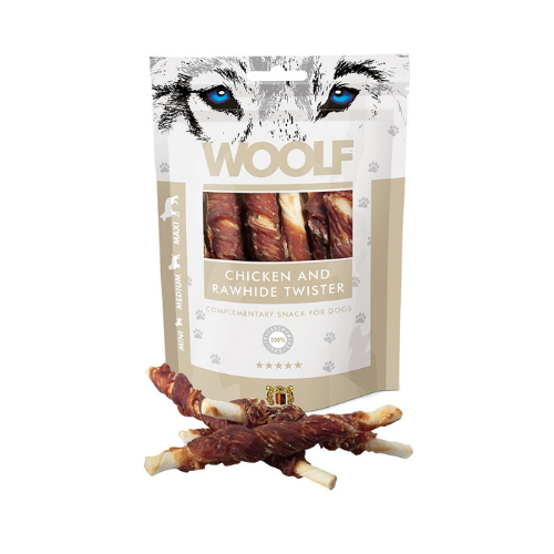 Palitos de couro cru e frango Woolf