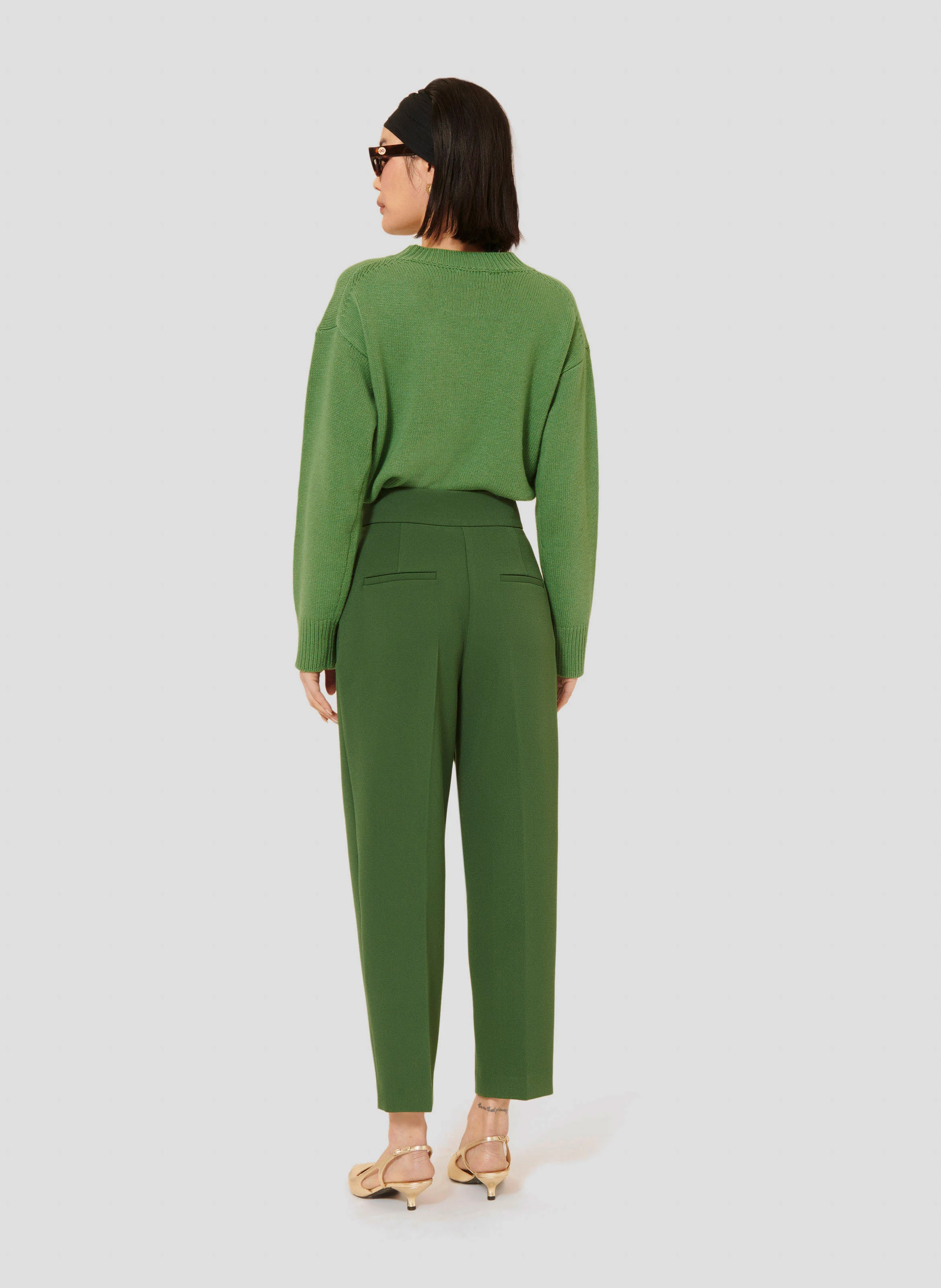 PAASO - Pantalon droit 7/8ème| Vert