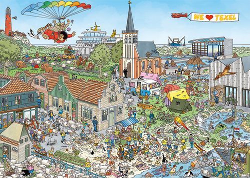 Jan Van Haasteren - Eilandretraite - Puzzel - 1000 Stukjes - Karton
