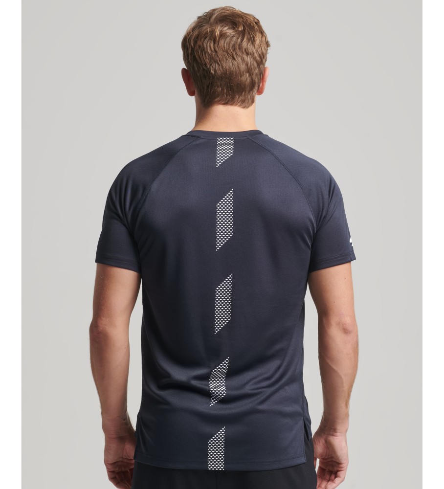 Camiseta de manga curta Superdry Train Active Navy Graphic