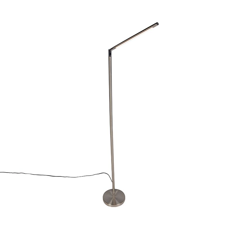 Moderne vloerlamp staal incl. LED - Berdien