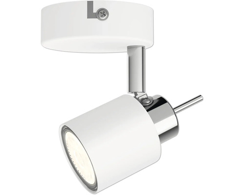 Plafondspot, 1-lichts, geschikt voor GU10/35W-lampen, 8 cm breed, wit