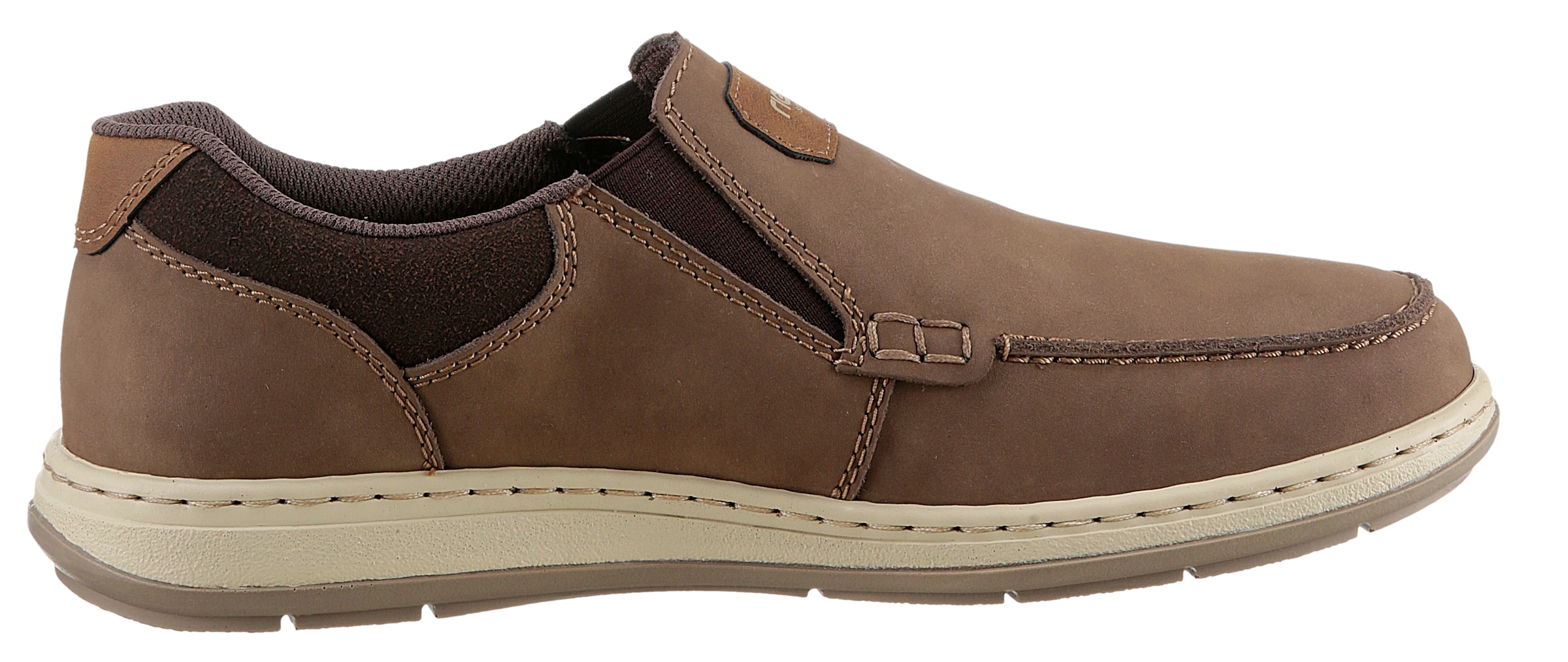 Rieker Slipper  Mokassin, Loafer, Komfortschuh mit Gummizug für guten Sitz