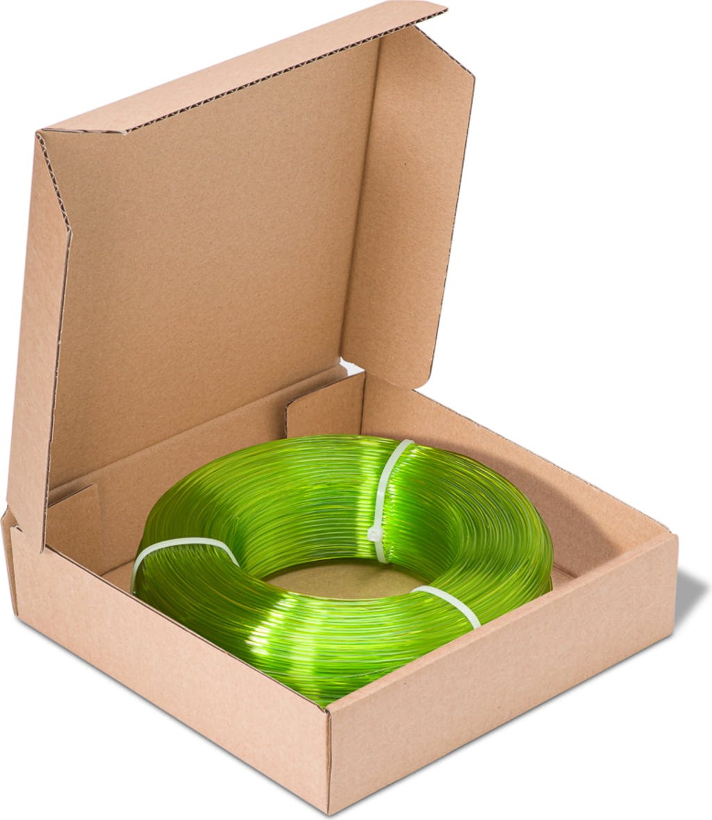 Fiberlogy  Refill Easy PET-G Light Green Transparent, 1,75 mm (850 g)    Easy PET-G Refill für die Masterspool in Hellgrün Transparent