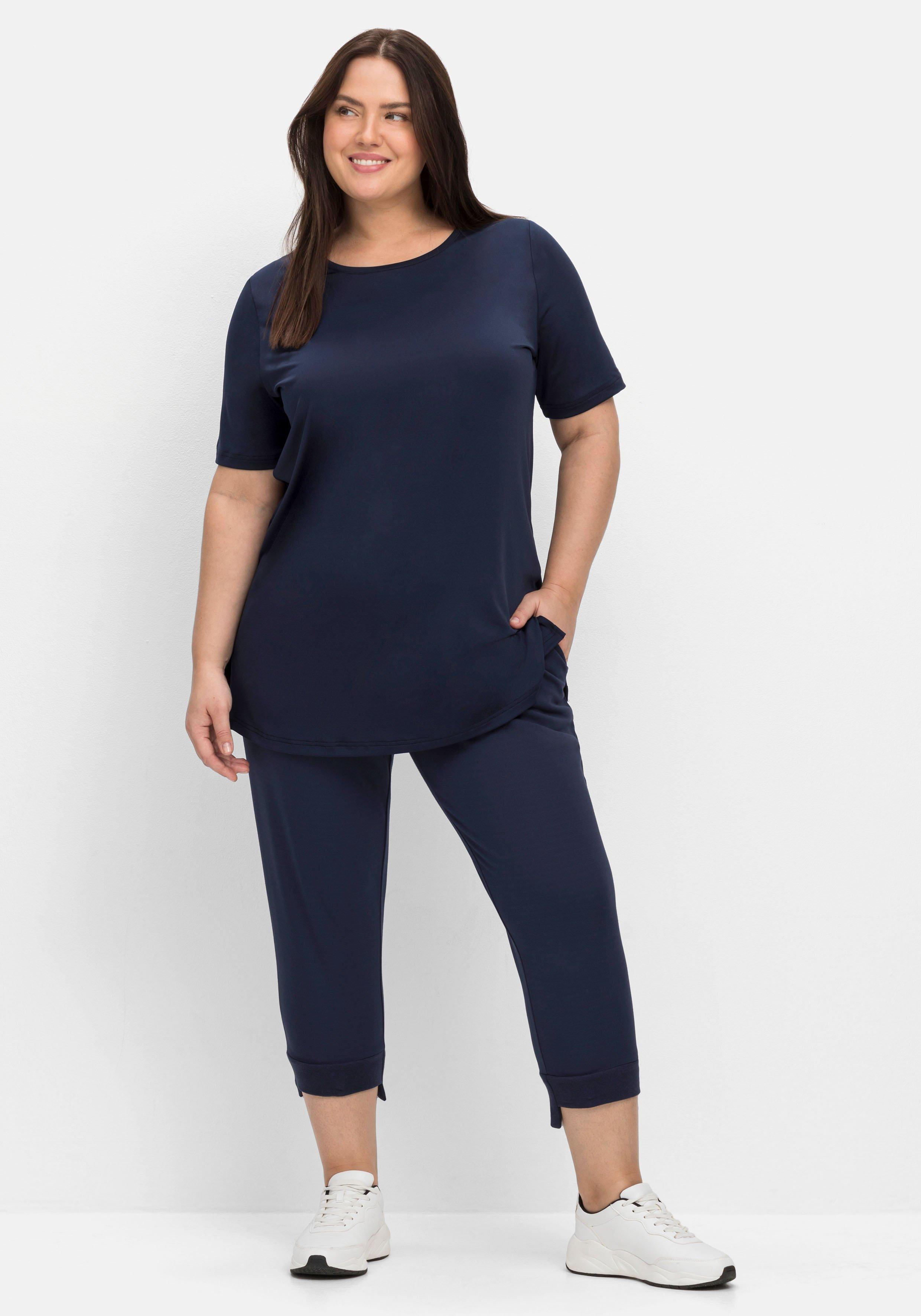 Sporthose in 3/4-Länge mit Bündchen, aus Sweat