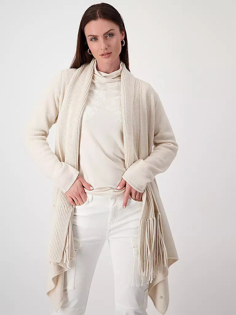 MONARI Strickjacke - Cape beige