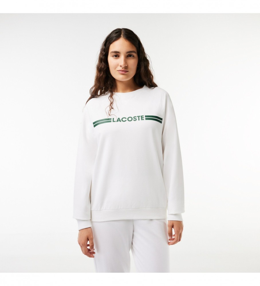 Moletom de flanela branca Lacoste
