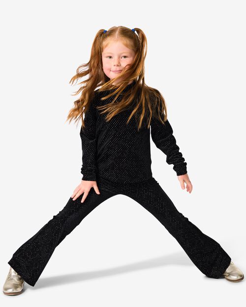 legging fille côtelé  noir