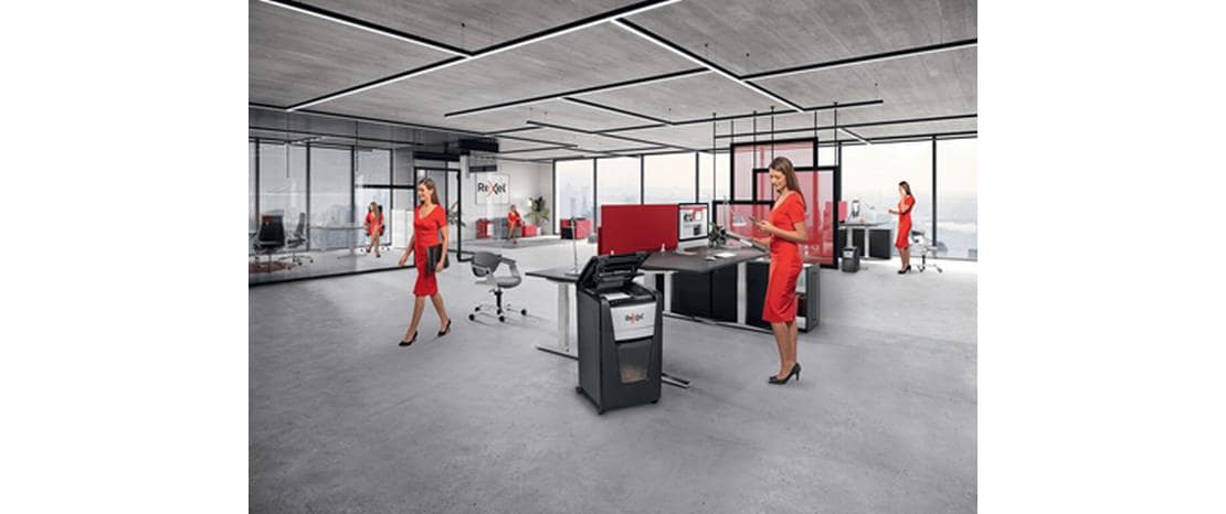 Aktenvernichter Rexel Optimum AutoFeed+ 600X, P4<br>Automatischer Schredder (auto) für sichere Vernichtung vertraulicher Unterlagen (bis zu 600 Blatt)
