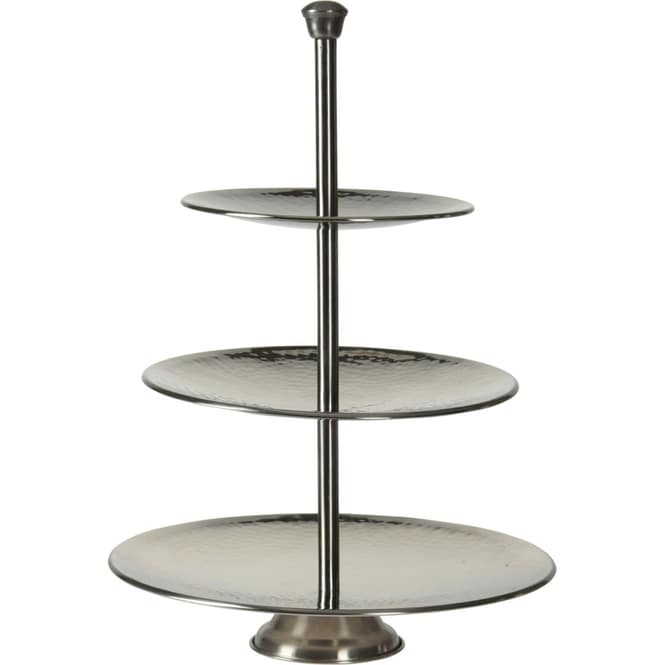 Etagere silber - 3 Ebenen - ø  ca. 25 cm  x 36,5 cm