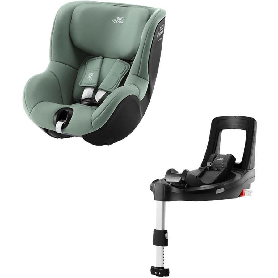 Britax Römer Reboarder Dualfix 3 i-Size Jade Green inklusive Flex Base iSENSE