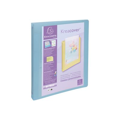 Exacompta Kréacover Pastel - Classeur à anneaux personnalisable - Dos 40 mm - A4 - pour 275 feuilles - disponible dans différentes couleurs
