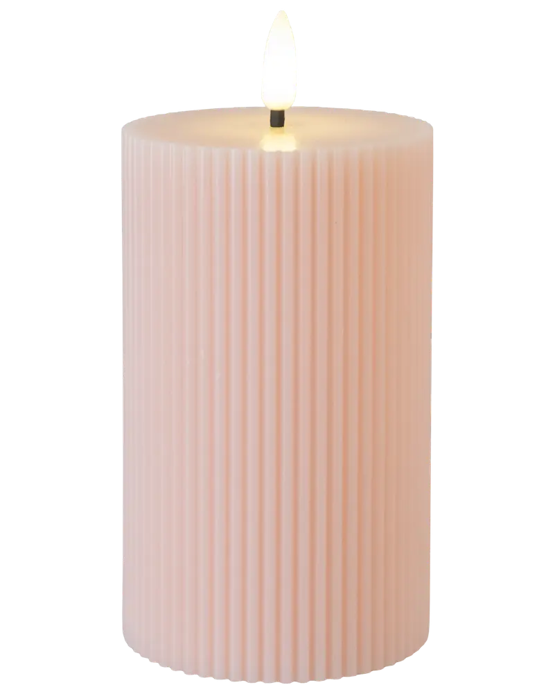 LED-lys rillet 3-pak - rosa