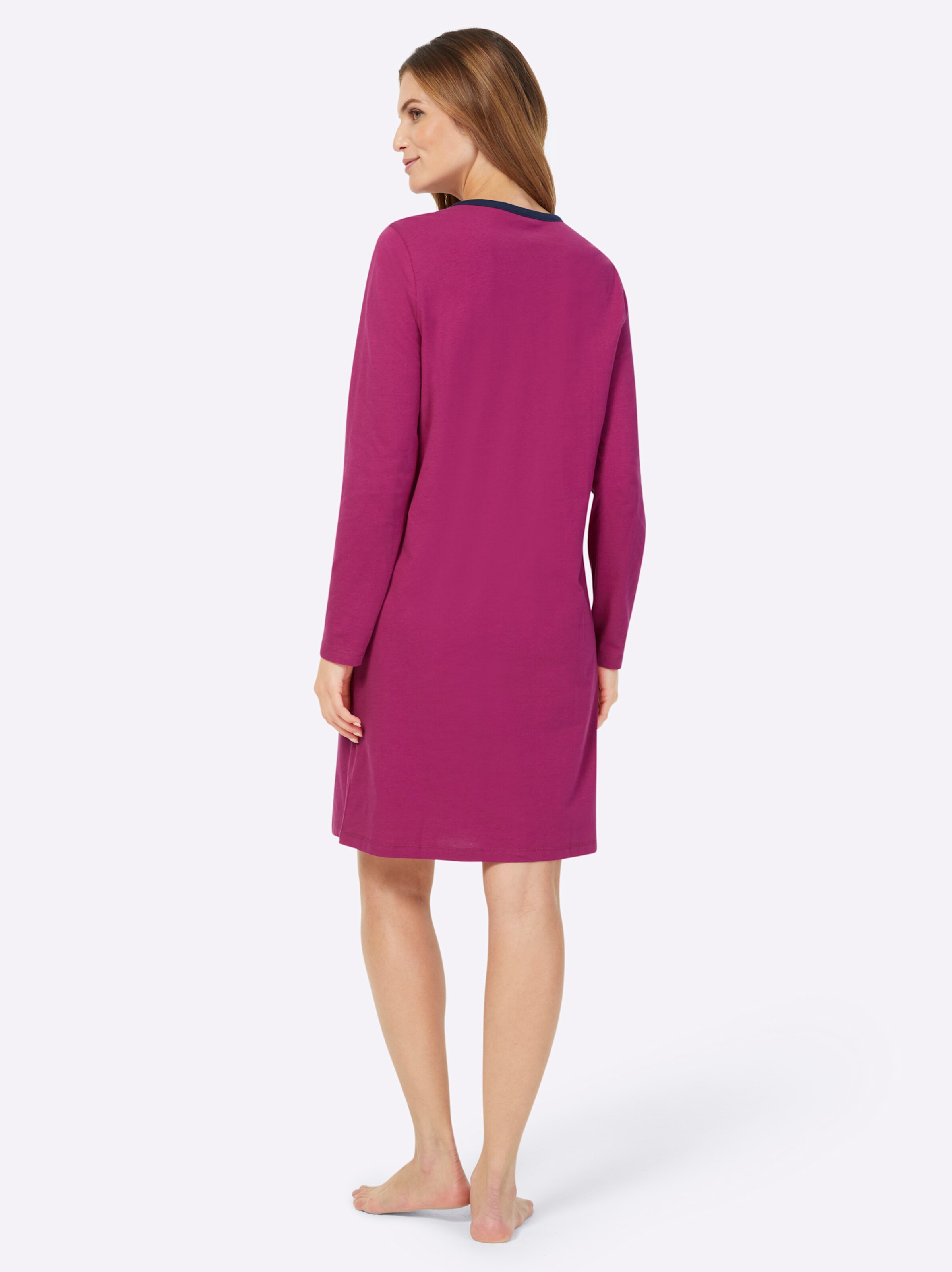 wäschepur Sleepshirts in magenta + marine