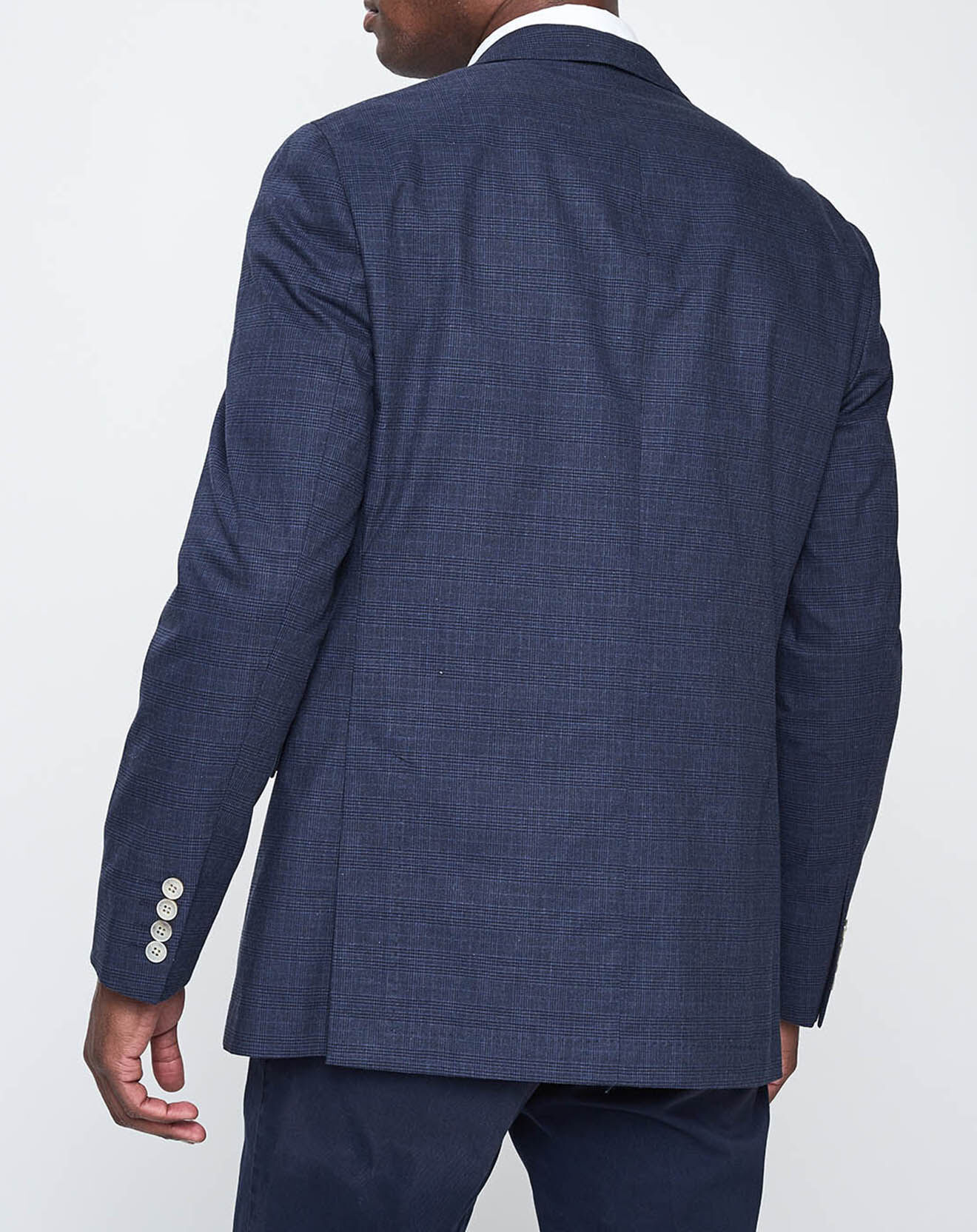 Hackett London Veste Stretch prince-de-galles bleue