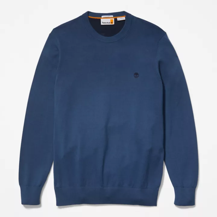 Pull à col rond Williams River pour homme en bleu marine