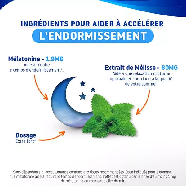 Valdispert Gommes Sommeil Rapide Mélatonine 1,9mg 30 gummies