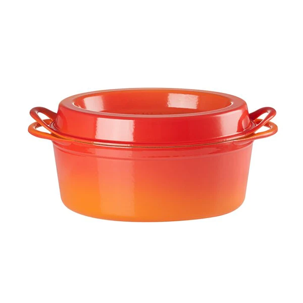 Cocotte Doufeu fonte émaillée ovale 32 cm 7,2 L Le Creuset