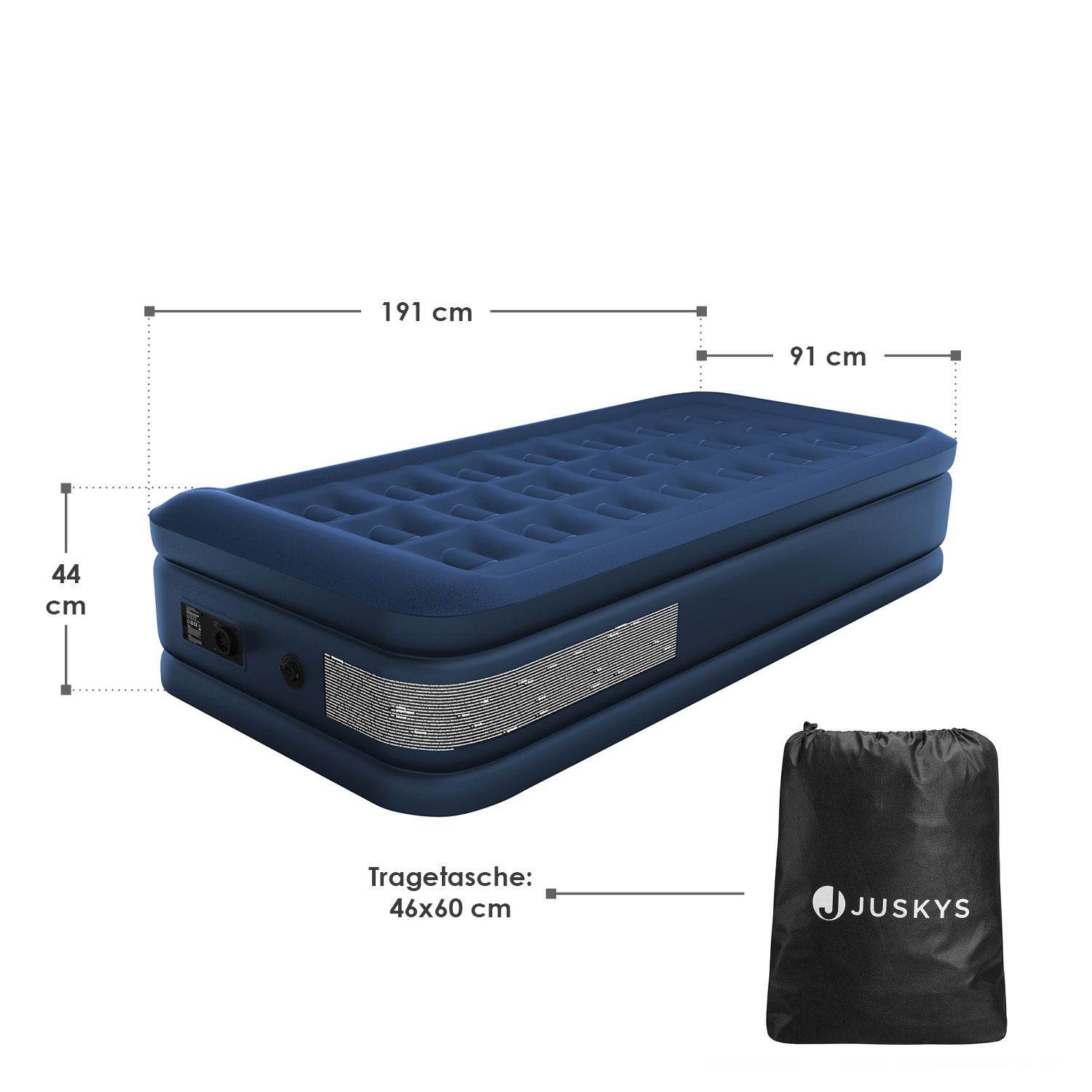 Juskys Sapri M zelfopblaasbaar luchtbed - Blue