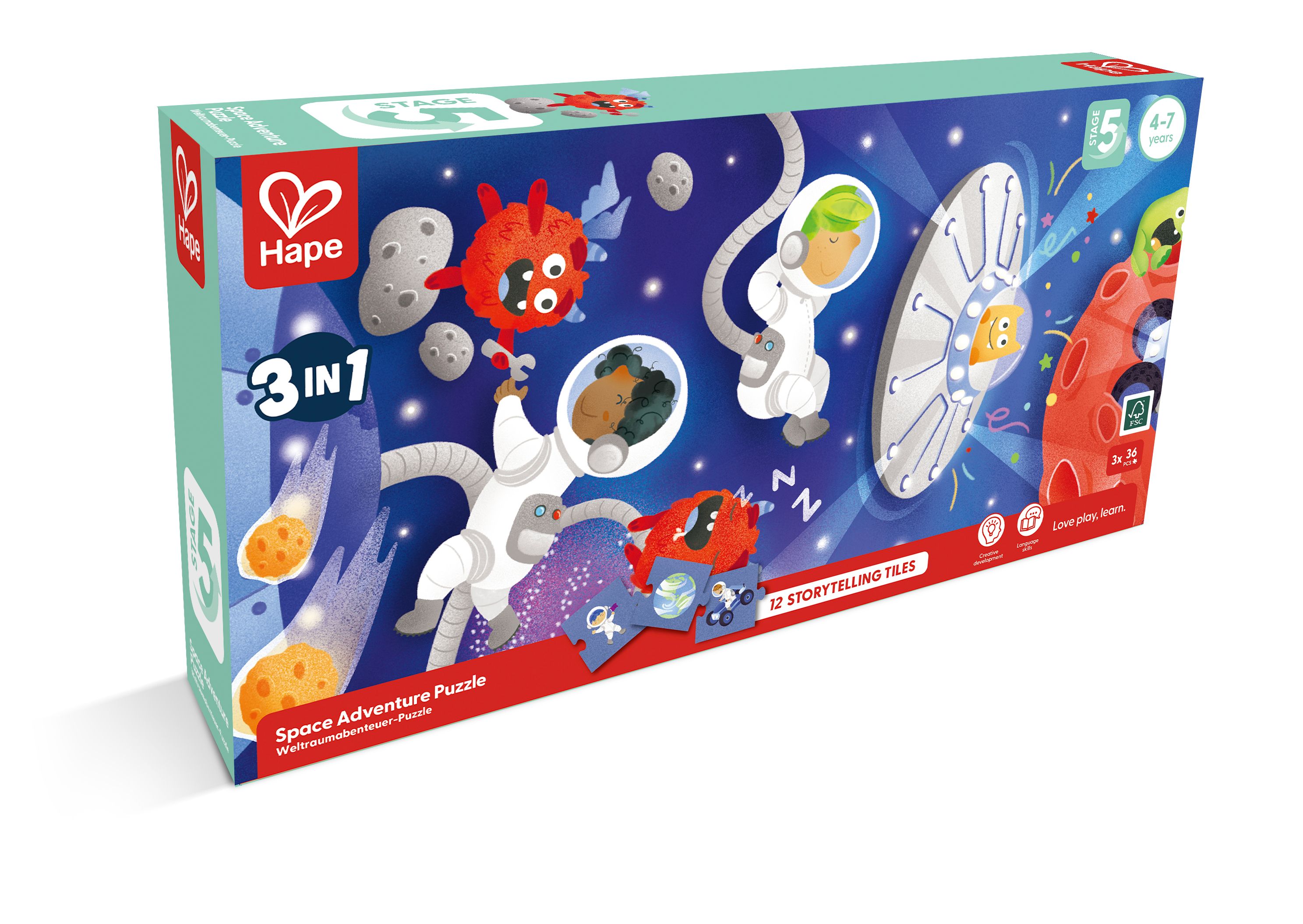 Hape Weltraumabenteuer-Puzzle