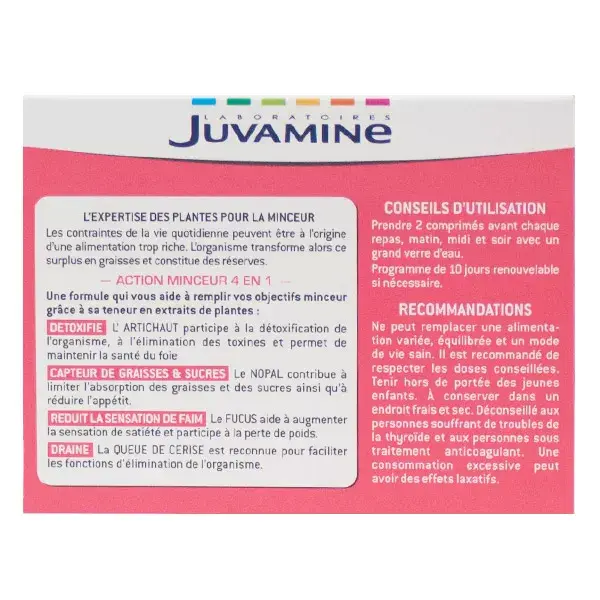 Juvamine Slimming Action 4 em 1, 60 comprimidos